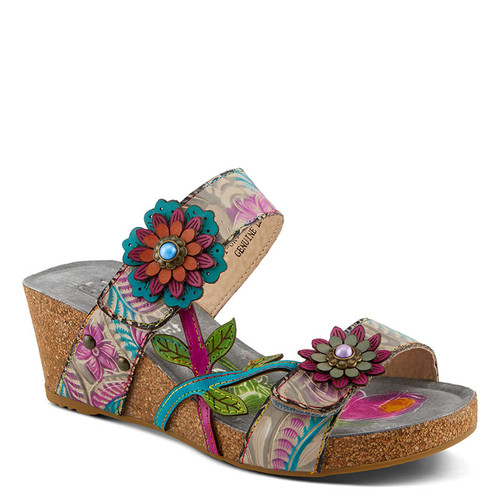 Spring Step Shoes L'ARTISTE MOAI Sandals Grey Multi