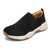 TAOS SUPER STEP IN Slip On Shoes Black Nubuck Front View