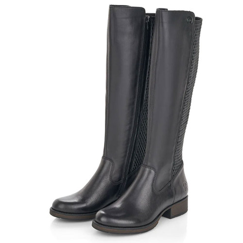 Rieker FAITH Tall Black Fashion Boots Pair View