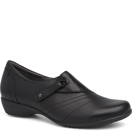 Dansko FRANNY BLACK Milled Nappa Leather Flats