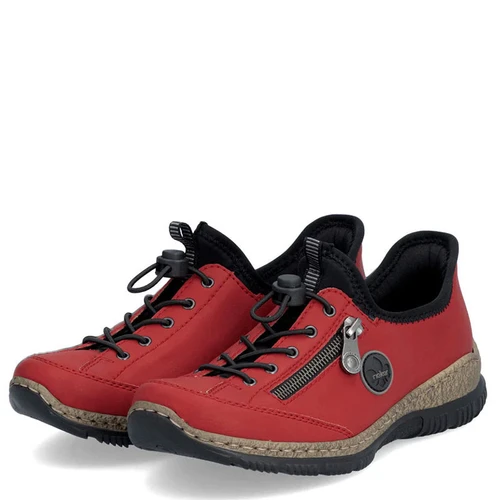 Rieker N3267 NIKITA Flame Red with Black